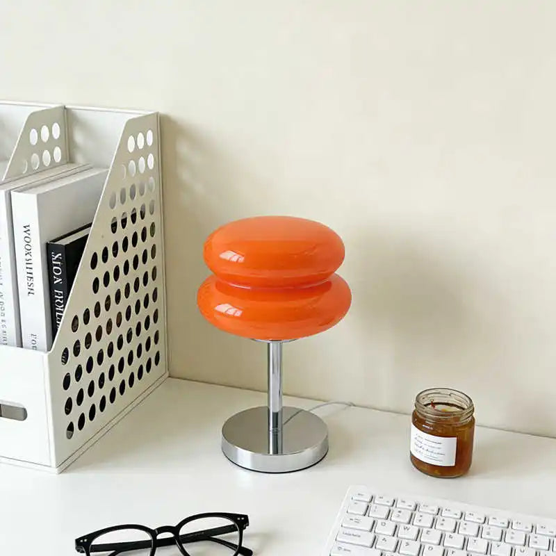 Bauhaus Orange Glass Table Lamp
