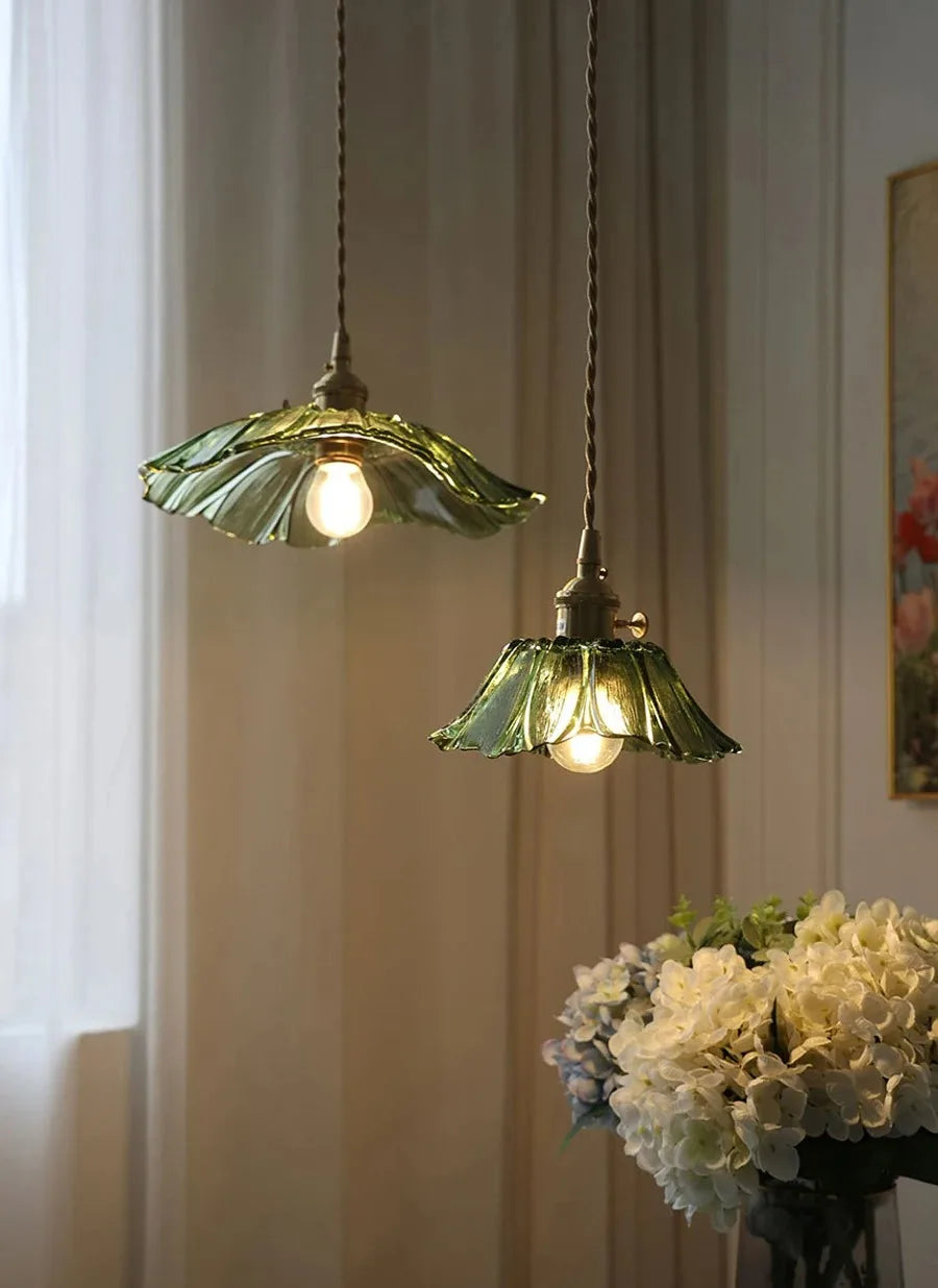 Flower Glass Pendant Light | Nordic Art Deco Hanging Lamp