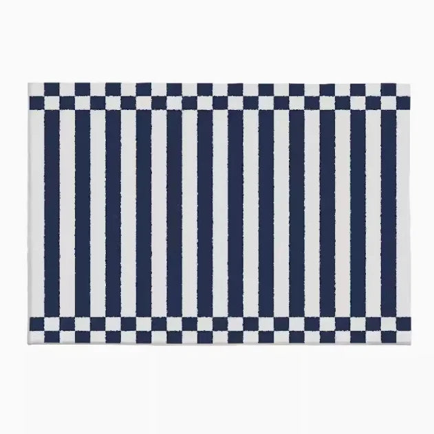 Black & White Plaid Plush Area Rug | Soft Fluffy Carpet for Living Room & Bedroom
