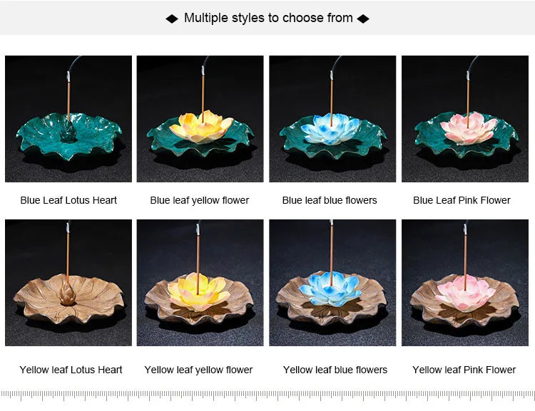 Ceramic Lotus Incense Burner