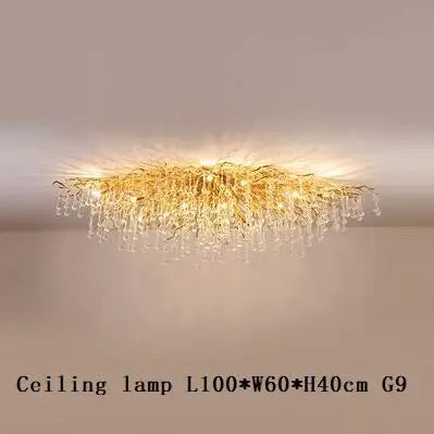 Nordic Crystal Chandelier | Chrome & Gold | Dining Room & Living Room