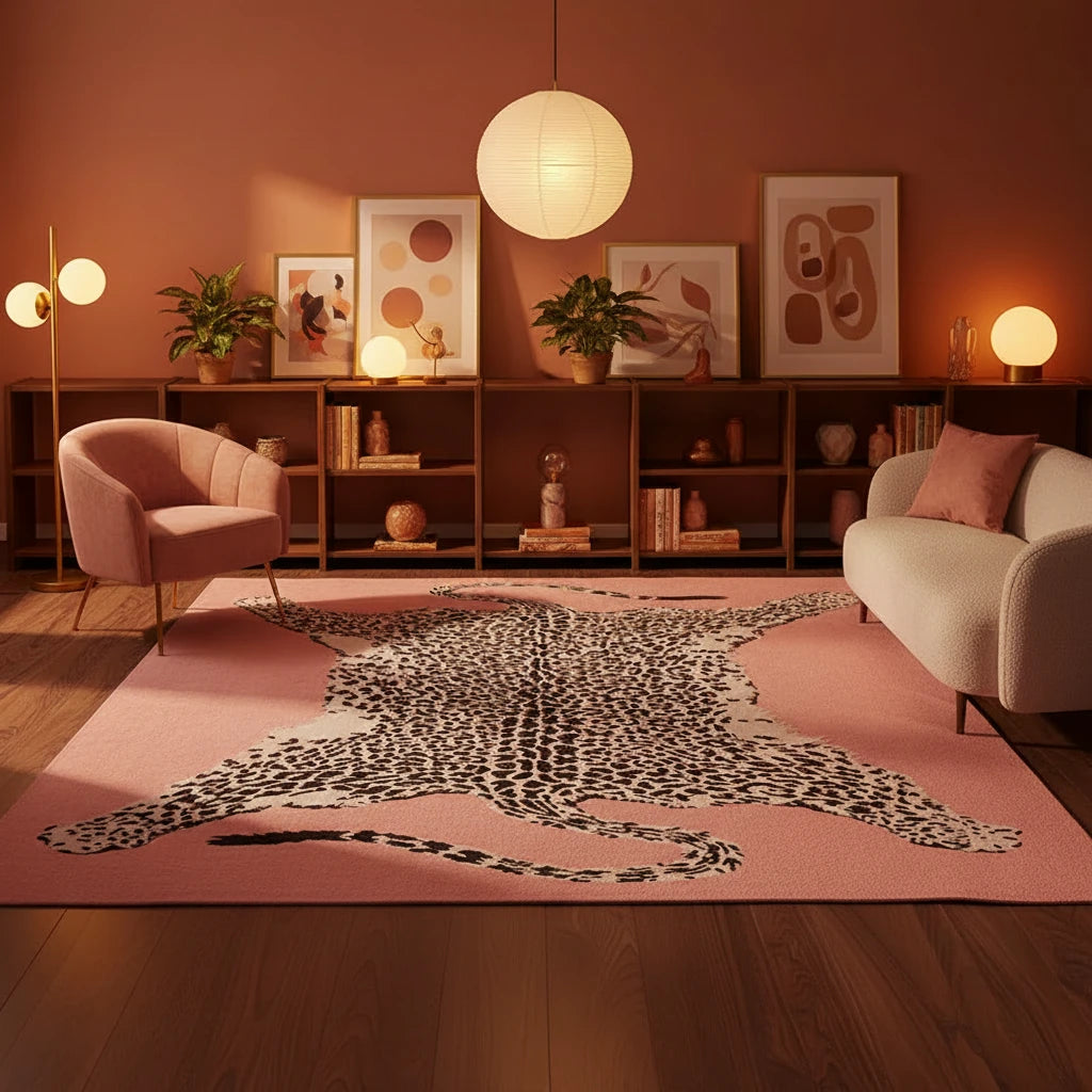 Leopard Print Area Rug | Luxury Soft Non-Slip Carpet
