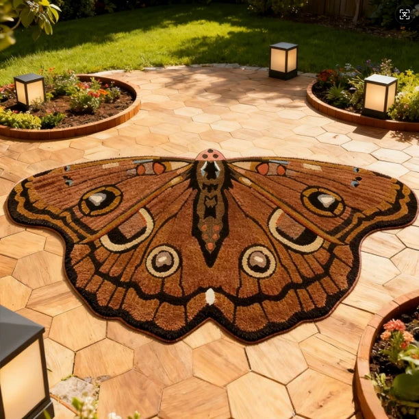 Butterfly-Shaped Plush Area Rug | Soft Non-Slip Carpet