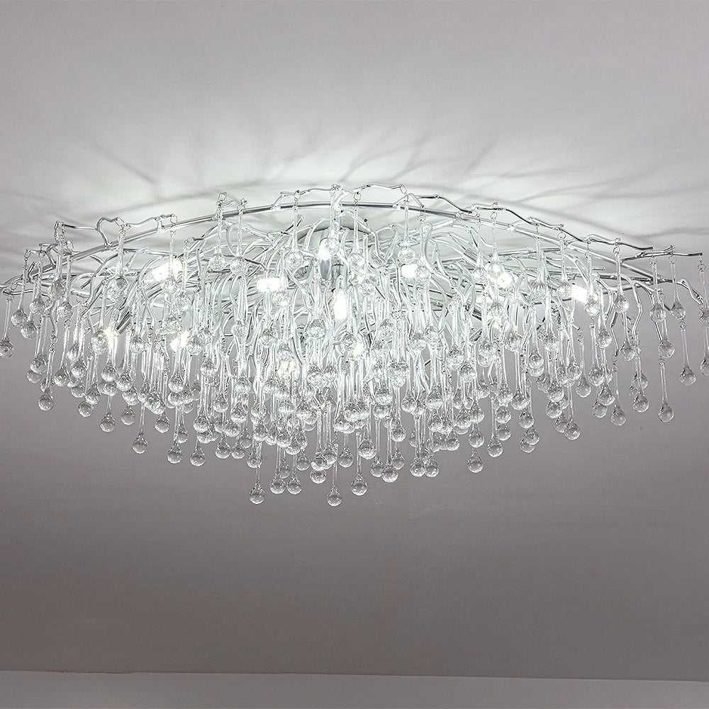 Nordic Crystal Chandelier | Chrome & Gold | Dining Room & Living Room