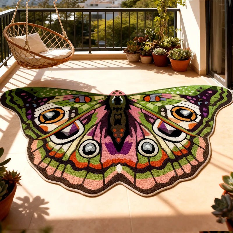 Butterfly-Shaped Plush Area Rug | Soft Non-Slip Carpet
