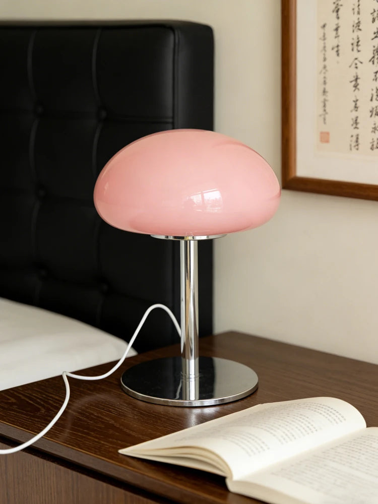 Cloud Art Glass Table Lamp | Dimmable Touch LED Bedside Lamp for Bedroom & Living Room