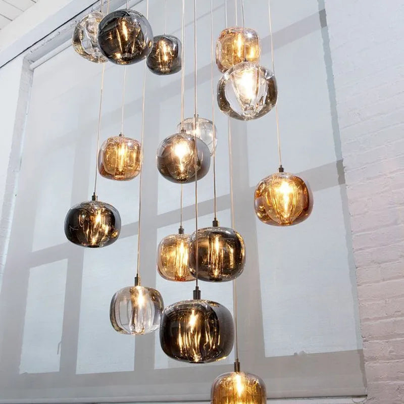 Minimalist Crystal Pendant Chandelier | Dimmable G4 LED Light for Bedroom & Living Room