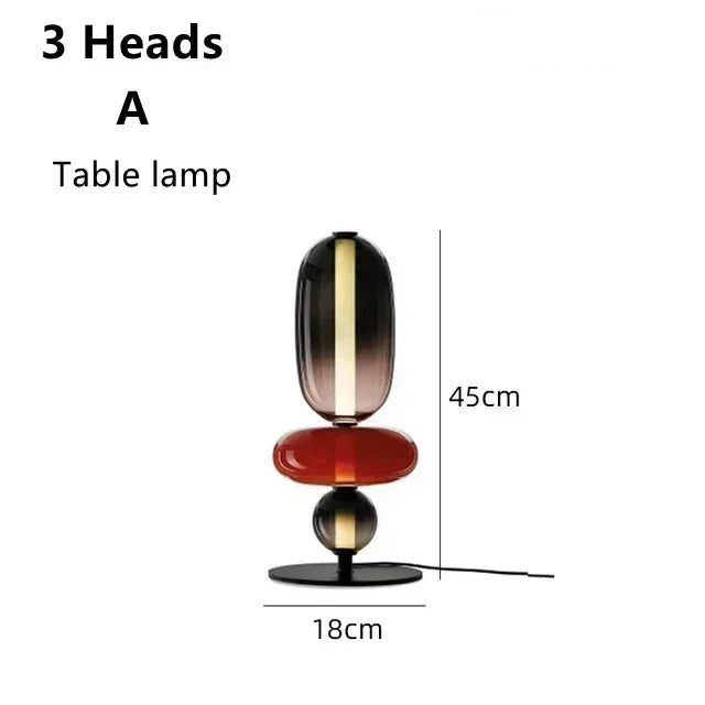 Italian Coloured Glass LED Floor Lamp