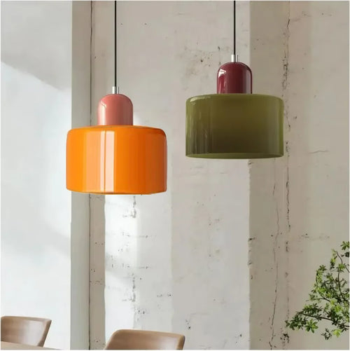 Artisan Coloured Glass LED Pendant Light | E27 Cord Pendant