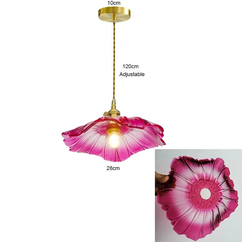 Flower Glass Pendant Light | Nordic Art Deco Hanging Lamp