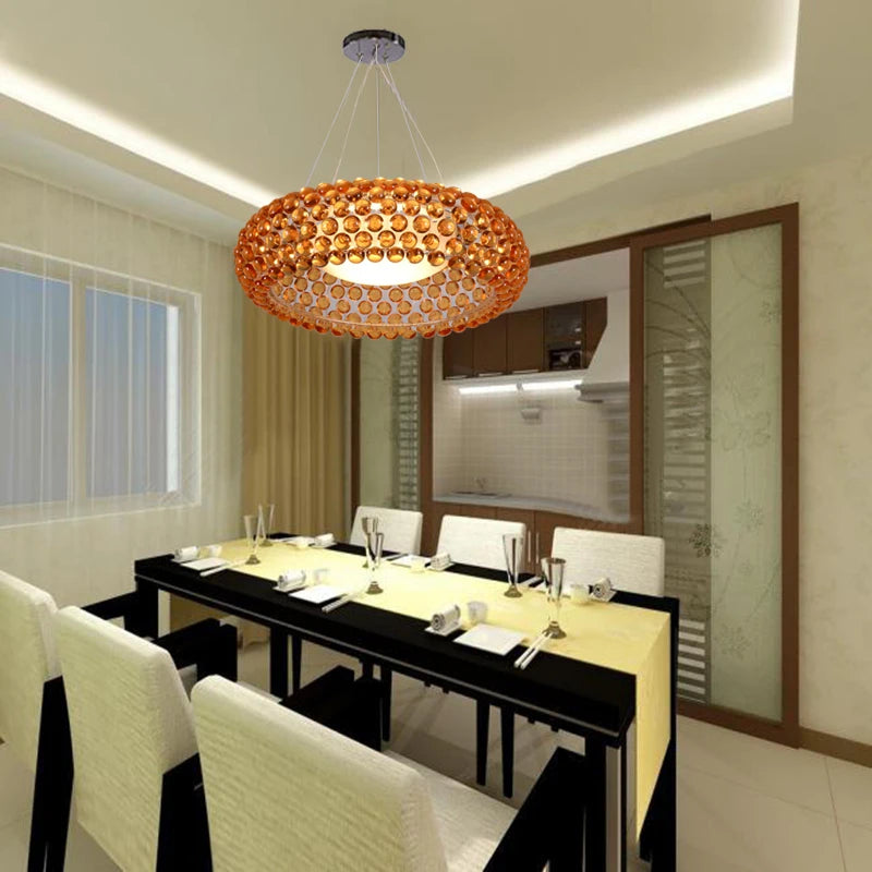 Acrylic Bubble Pendant Light | Clear Gold | Dining Room, Bedroom & Living Room