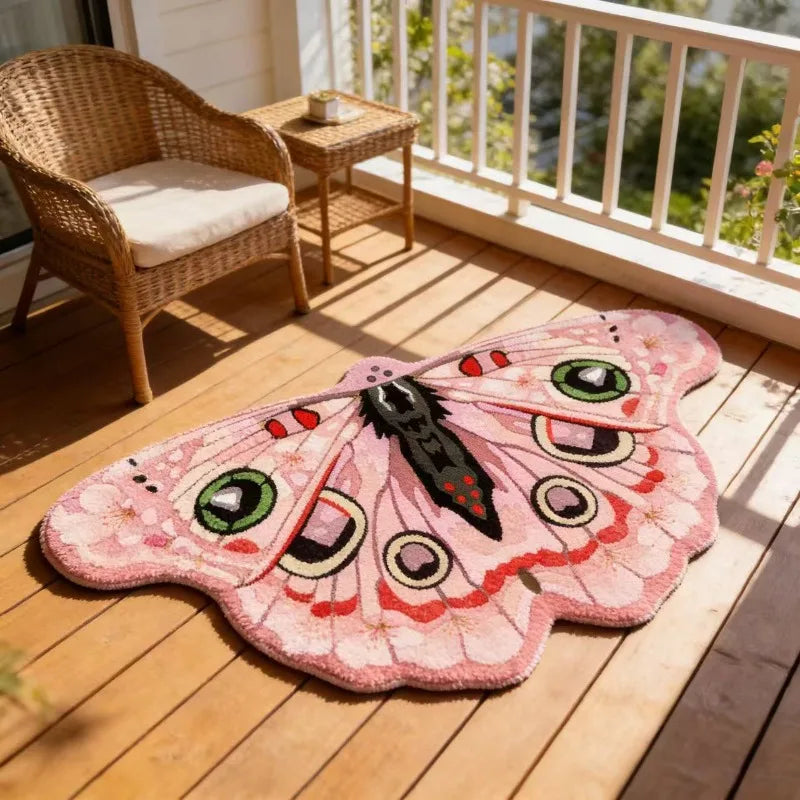 Butterfly-Shaped Plush Area Rug | Soft Non-Slip Carpet