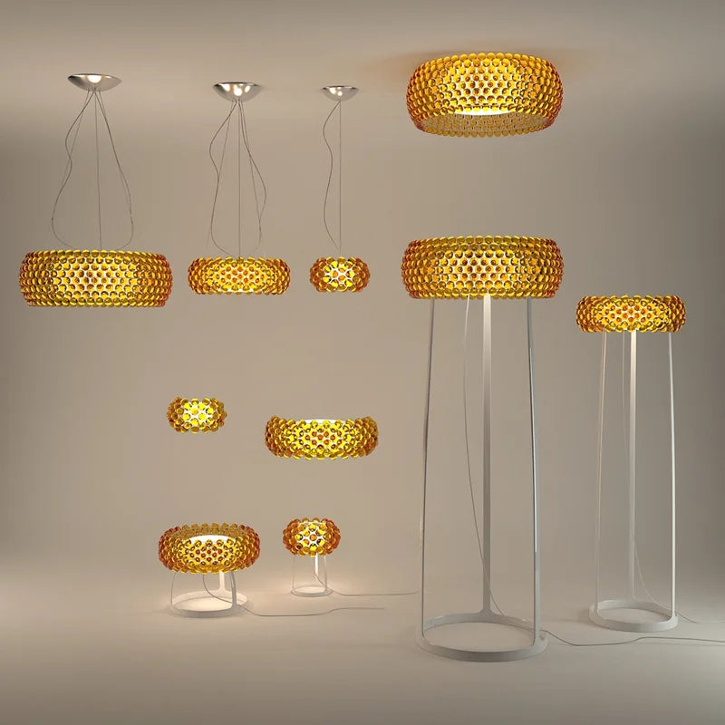 Acrylic Bubble Pendant Light | Clear Gold | Dining Room, Bedroom & Living Room