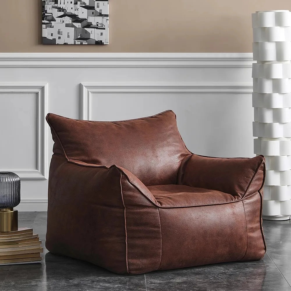 Momo Oversized Bean Bag Lounge Chair with Optional Ottoman