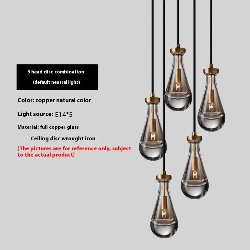 Water Drop Crystal Chandelier | Modern Vintage | Gold or Black | 1 to 31 Lights