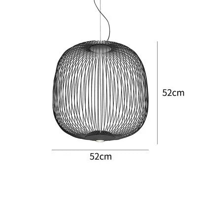 Nordic Birdcage Mesh Pendant Light | Sculptural Metal Chandelier