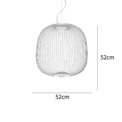 Nordic Birdcage Mesh Pendant Light | Sculptural Metal Chandelier