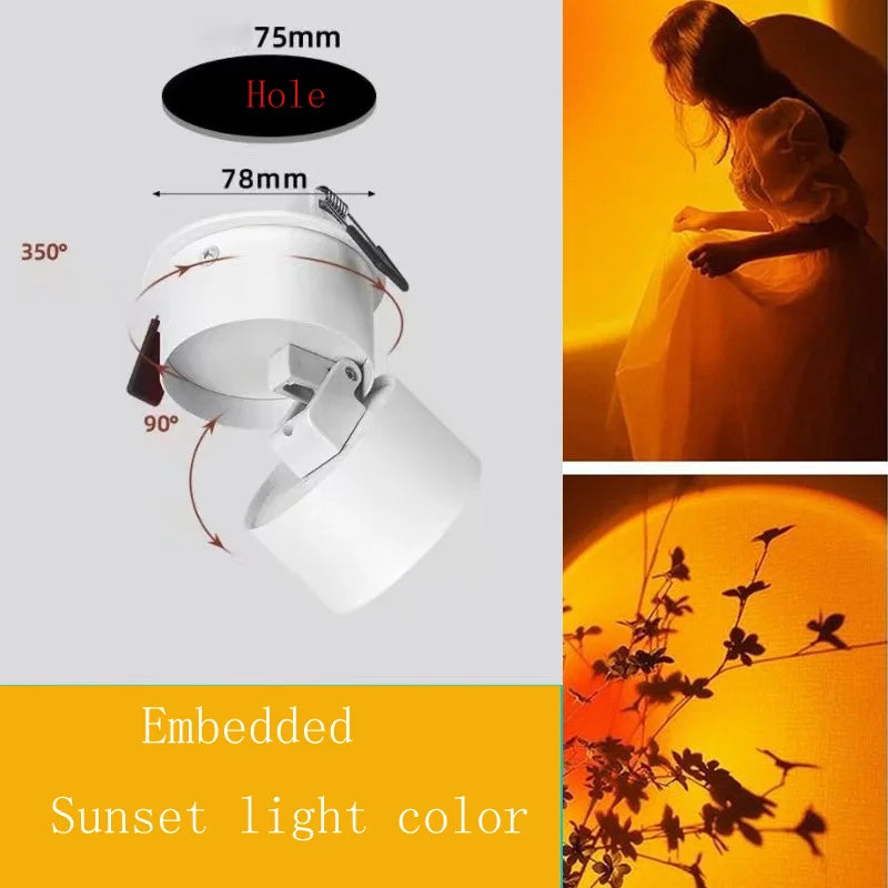 LED Adjustable Ceiling Spotlight | 60° Surface Mount or Embedded