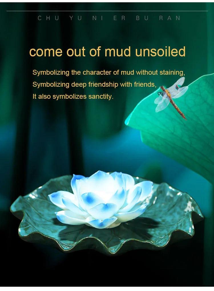 Ceramic Lotus Incense Burner