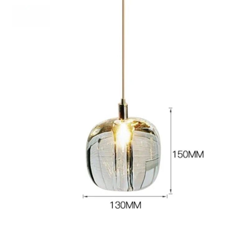 Minimalist Crystal Pendant Chandelier | Dimmable G4 LED Light for Bedroom & Living Room