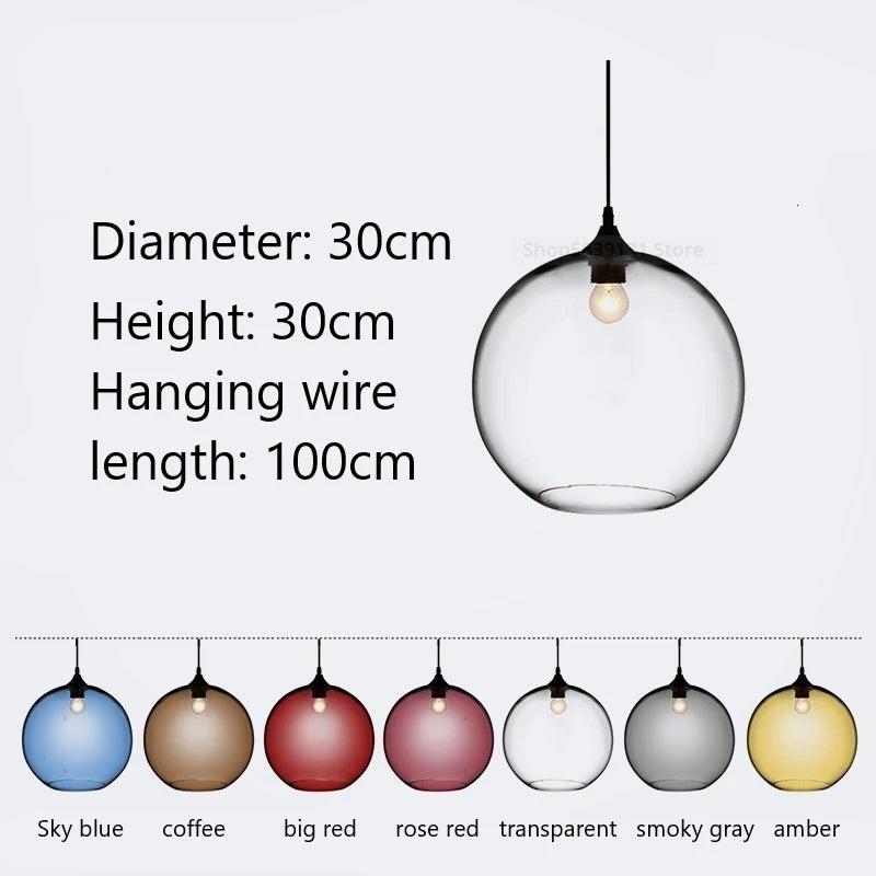 Nordic Stained Glass Pendant Light | Colourful Hanging Lamp for Dining Room & Kitchen