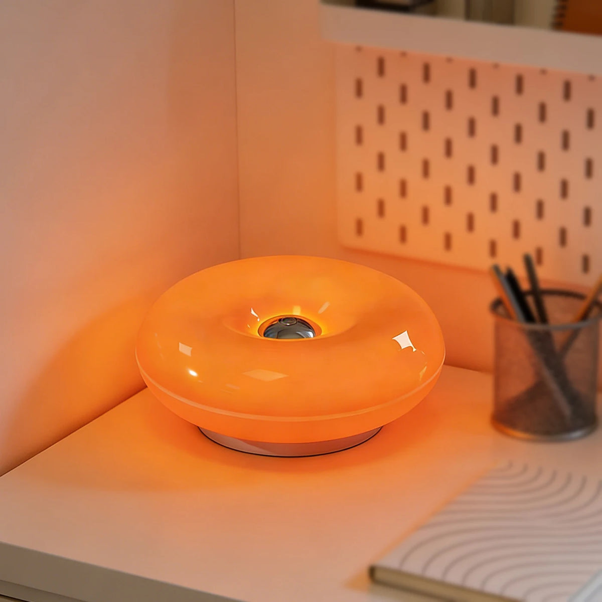 Donut LED Table Lamp | Dimmable Warm Ambient Night Light for Bedroom & Living Room
