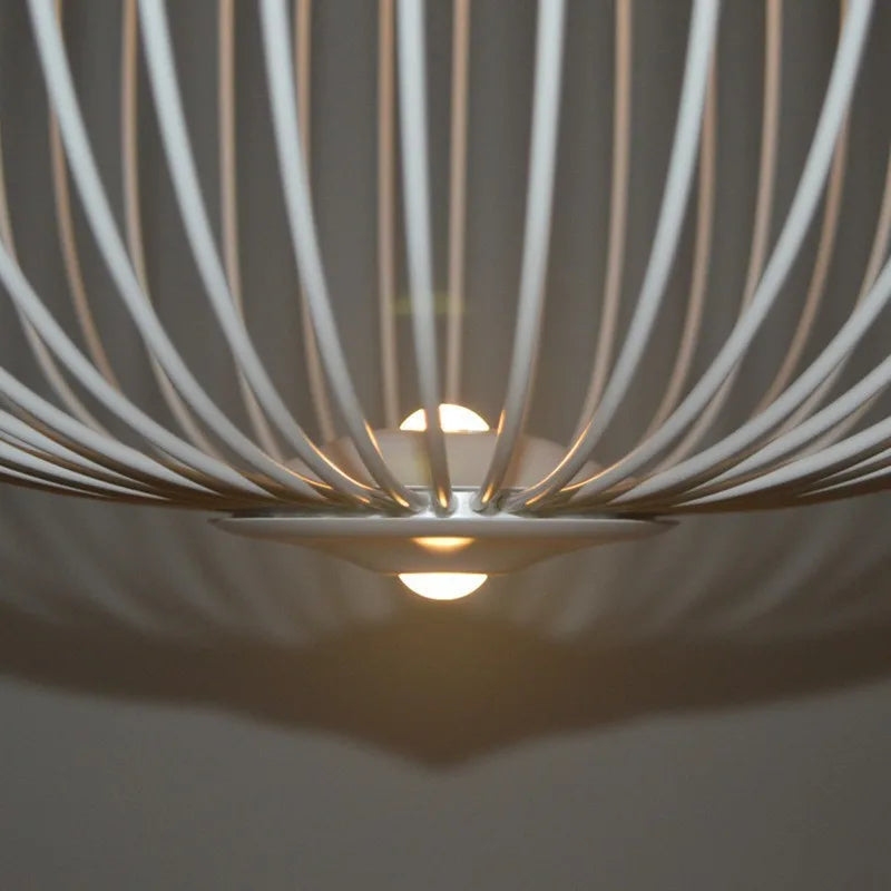 Nordic Birdcage Mesh Pendant Light | Sculptural Metal Chandelier