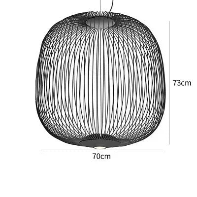 Nordic Birdcage Mesh Pendant Light | Sculptural Metal Chandelier
