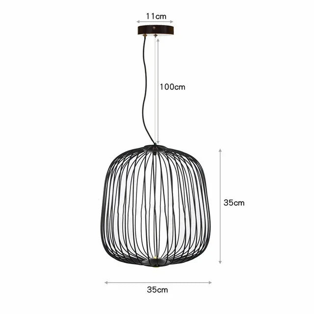 Nordic Birdcage Mesh Pendant Light | Sculptural Metal Chandelier