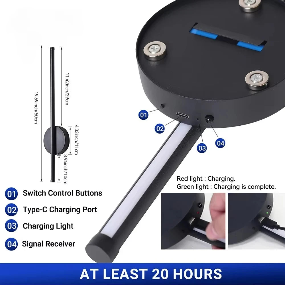 Magnetic Rechargeable LED Wall Lamp