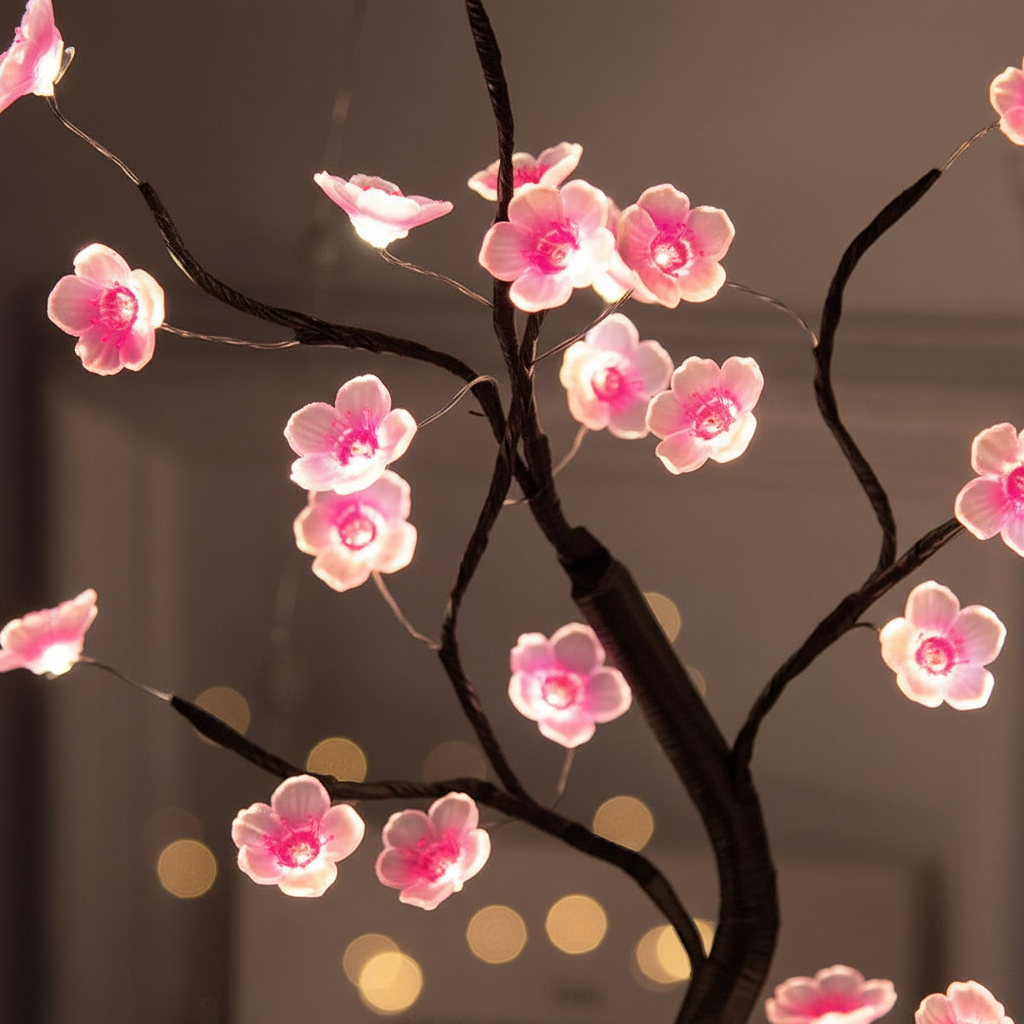 Bonsai Tree LED Night Light | Cherry Blossom or Golden Leaf | USB & Battery