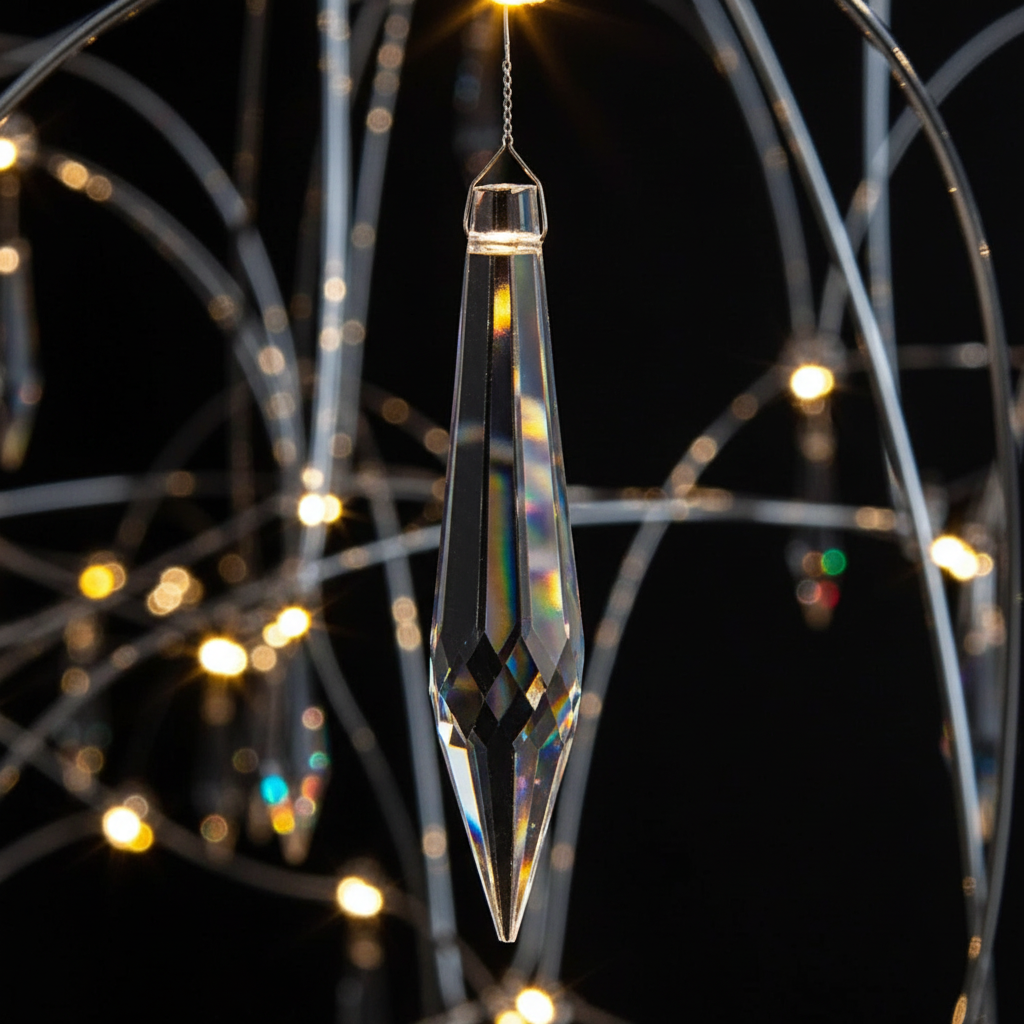Crystal Web Chandelier – Pendant & Ceiling Light | Chrome or Gold