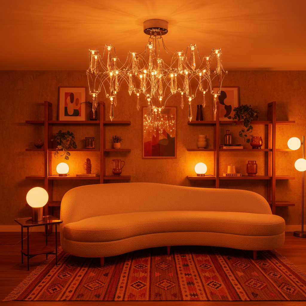 Crystal Web Chandelier – Pendant & Ceiling Light | Chrome or Gold