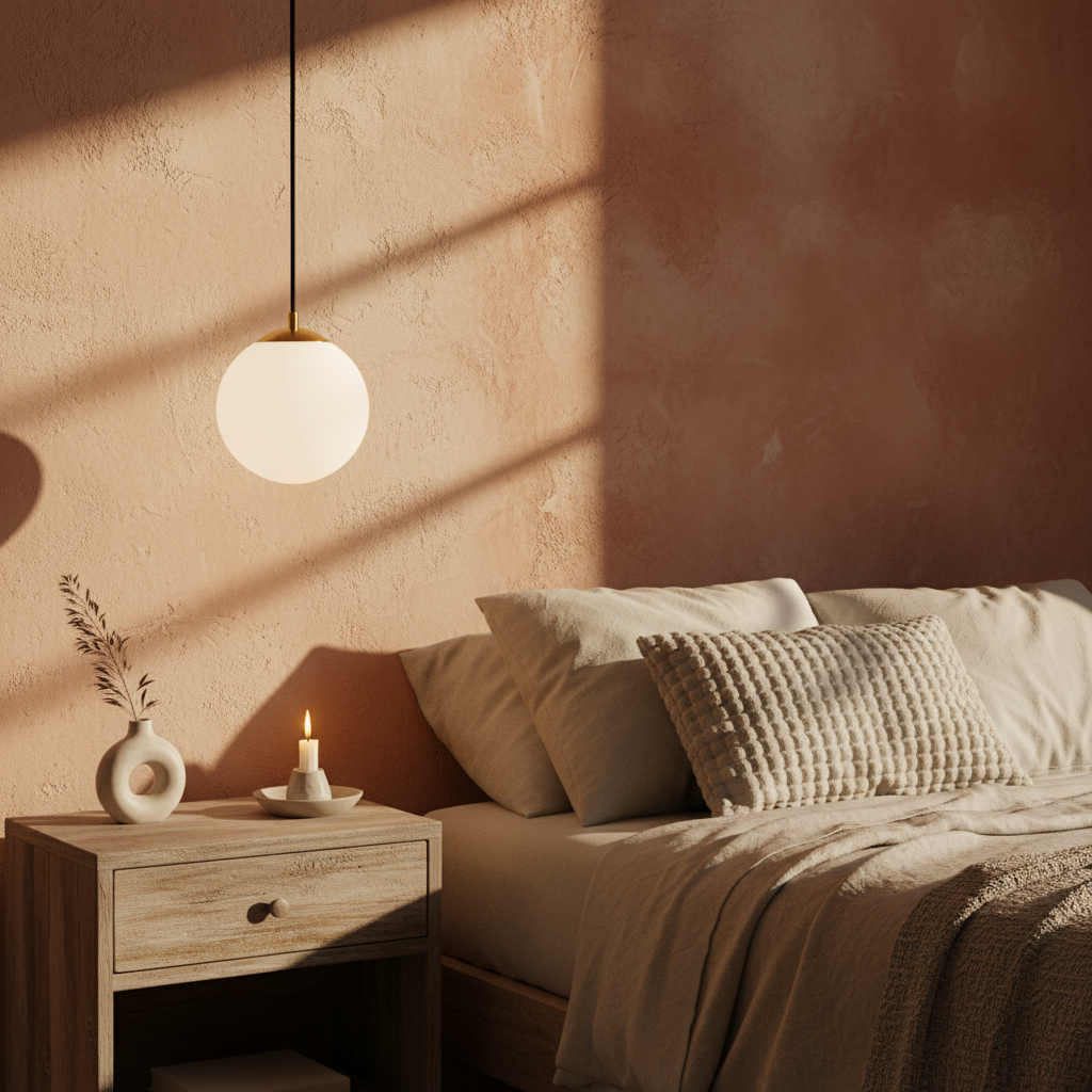 Globe Pendant Lamp | White Frosted Acrylic | Gold, Silver, Black or White