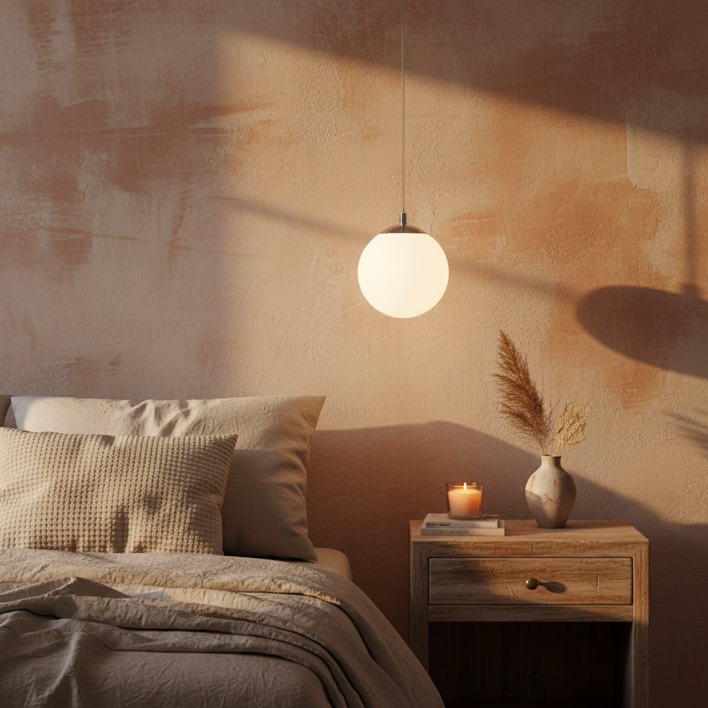 Globe Pendant Lamp | White Frosted Acrylic | Gold, Silver, Black or White