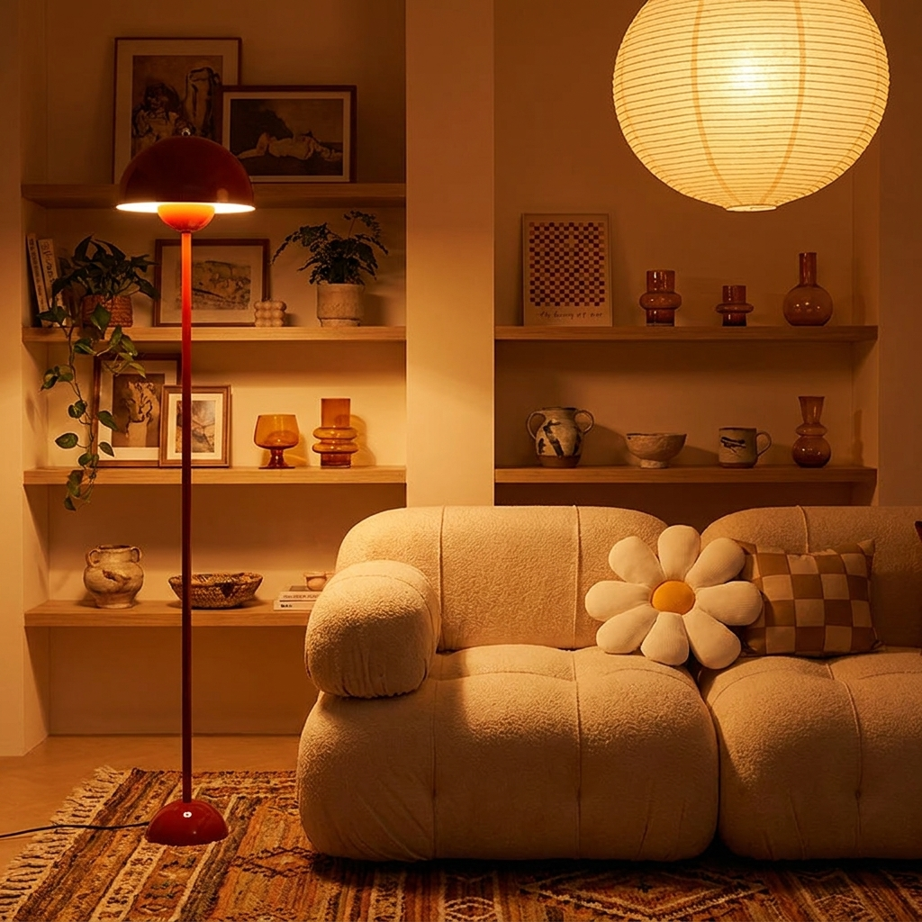 Flower Floor Lamp | Sculptural LED Standing Light for Living Room & Bedroom