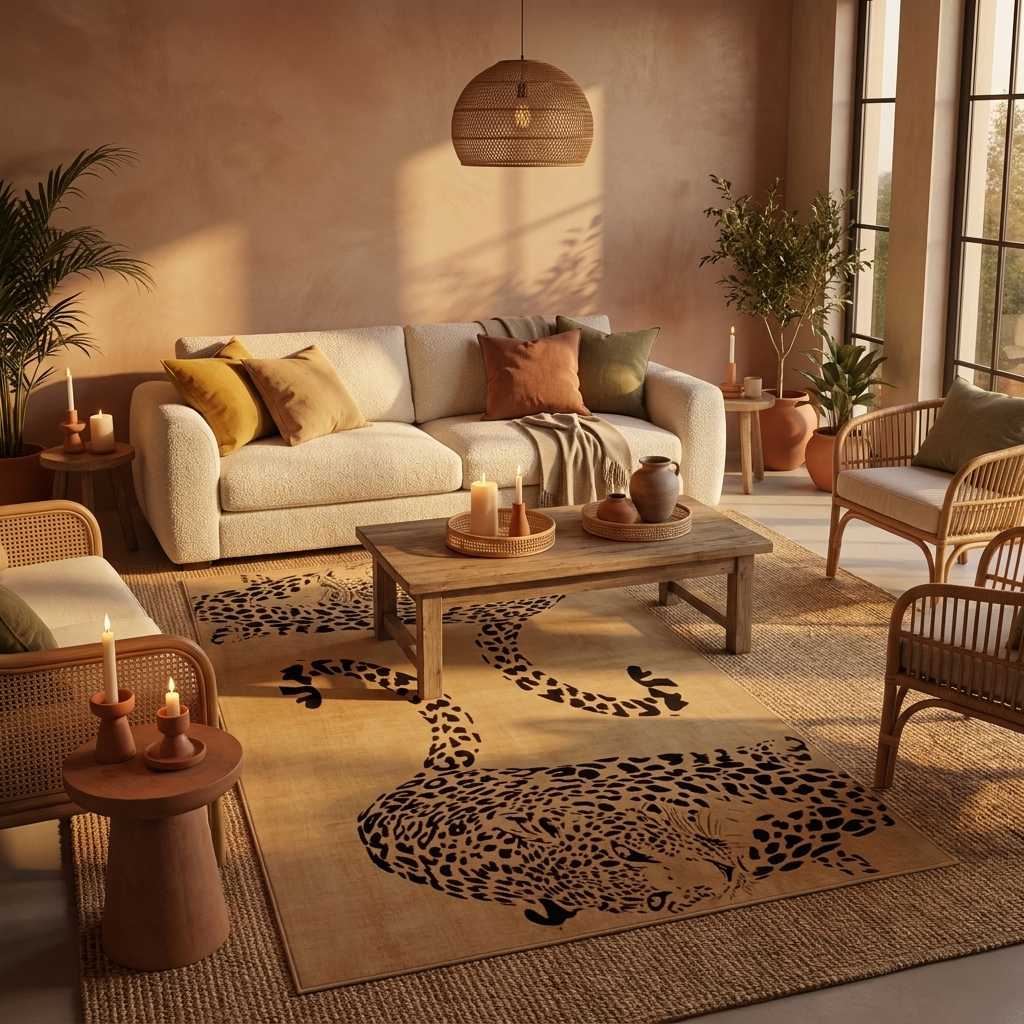 Leopard Print Area Rug | Luxury Soft Non-Slip Carpet