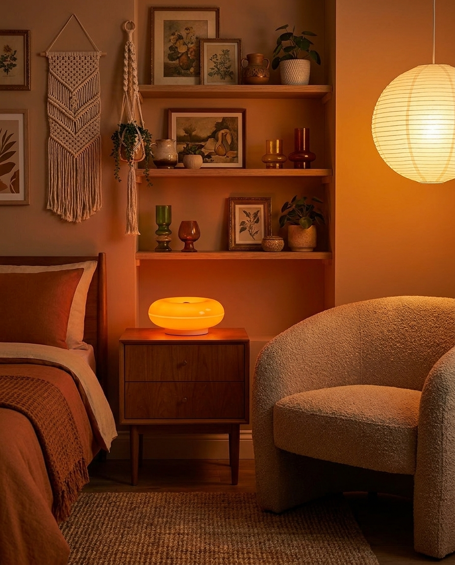 Donut LED Table Lamp | Dimmable Warm Ambient Night Light for Bedroom & Living Room