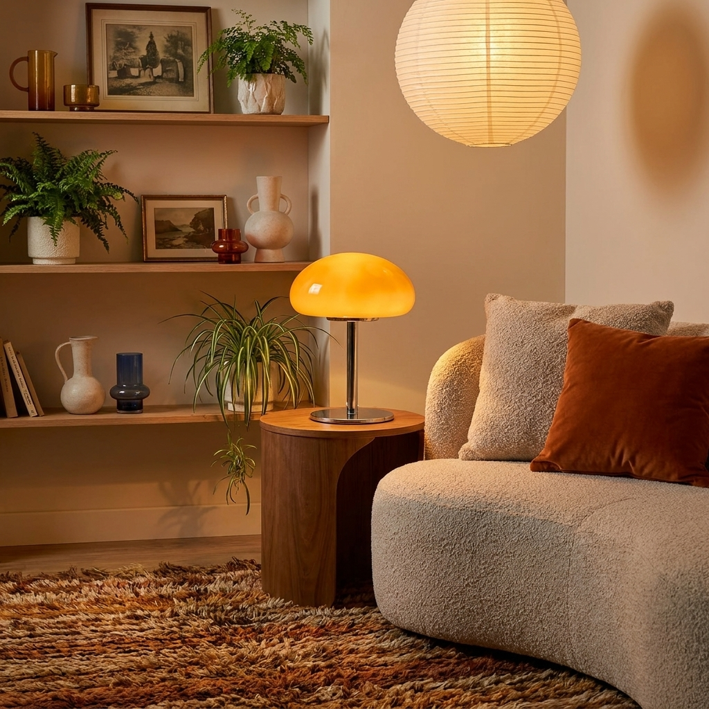 Cloud Art Glass Table Lamp | Dimmable Touch LED Bedside Lamp for Bedroom & Living Room