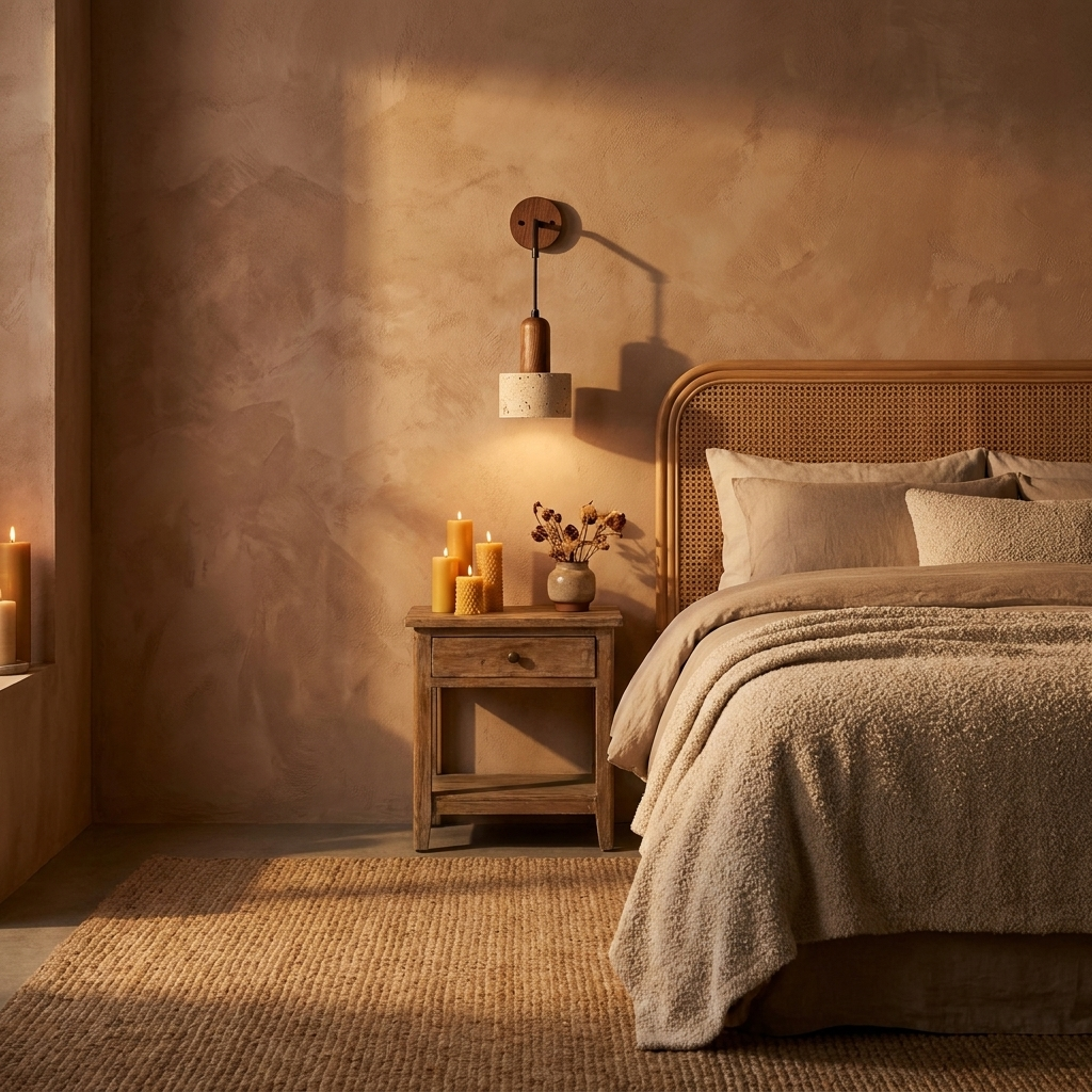 Travertine Stone Wabi-Sabi Wall Sconce | E27 LED Light for Bedroom, Living Room & Corridor