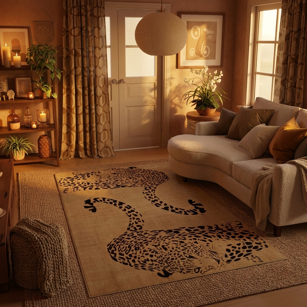 Leopard Print Area Rug | Luxury Soft Non-Slip Carpet