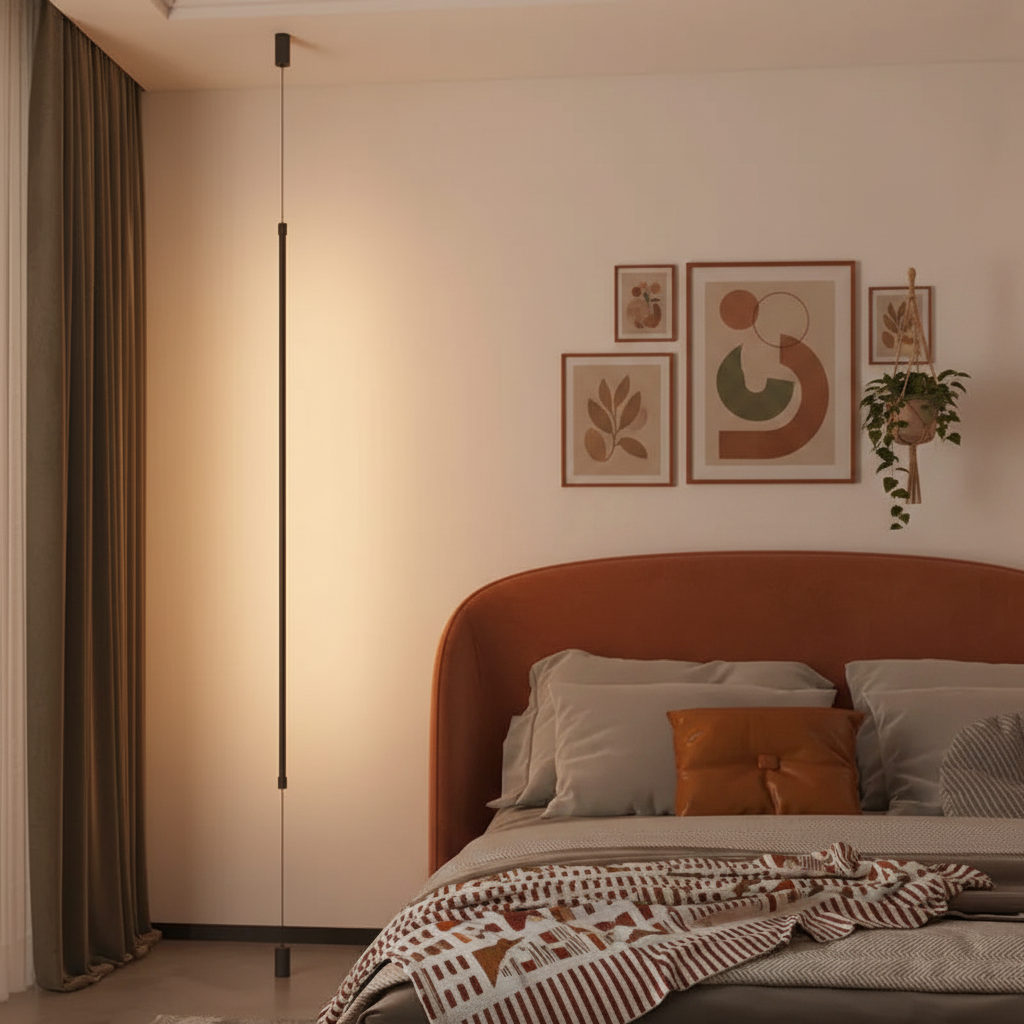 Linear LED Pendant Light | Minimalist Italian Design | Black or White | 80–120 cm