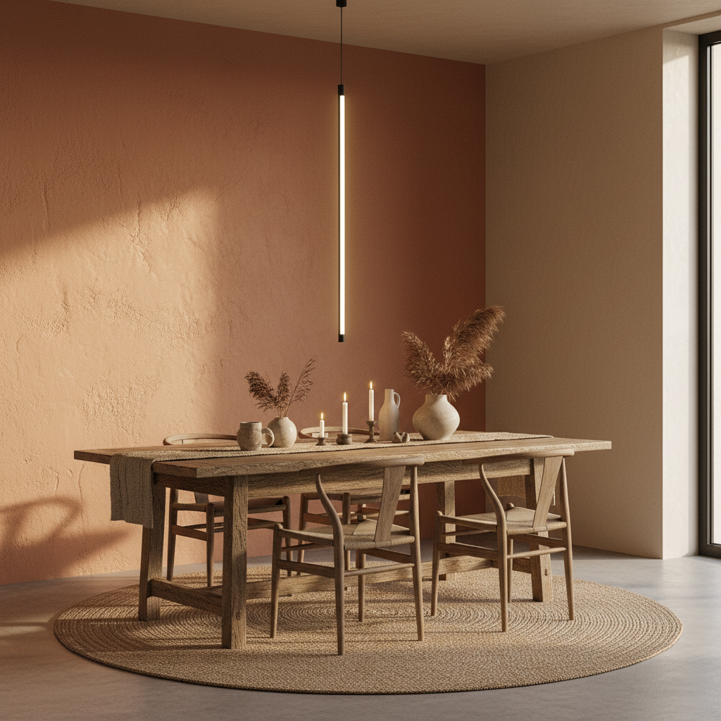 Linear LED Pendant Light | Minimalist Italian Design | Black or White | 80–120 cm